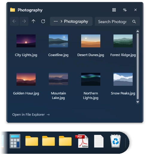 Dockvia Folder Stacks